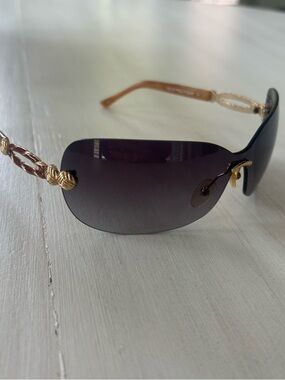 Lilly Pulitzer Purple Gradient Lens Sunglasses with Gold Braided Temples